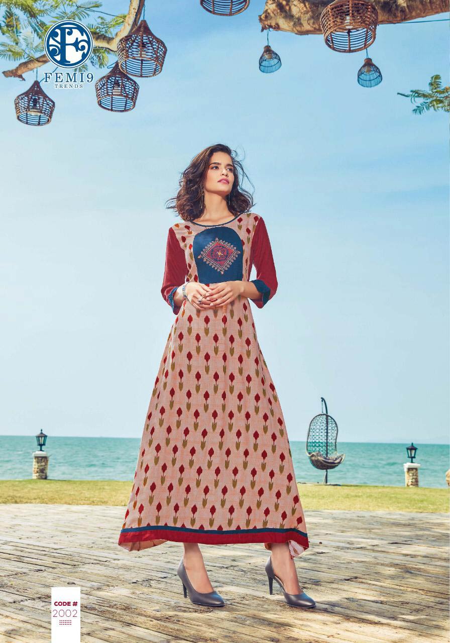 Fizzah Vol-2 Femi9trends Print Embroidery Kurtis Set Fizzah Vol-2 Femi9trends Print Embroidery Kurtis Set